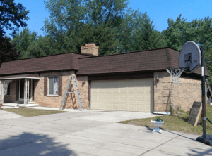 Hickory colored shingles on a new roof