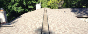 house roof with grey shingles