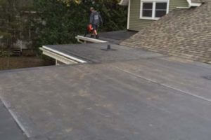 large black flat roof