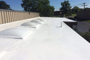 Roof coat project for flat roof in Novi MI