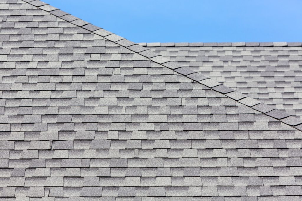 close up of new rubber roof tiles