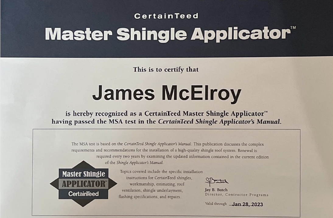 master shingle applicator james mcelroy